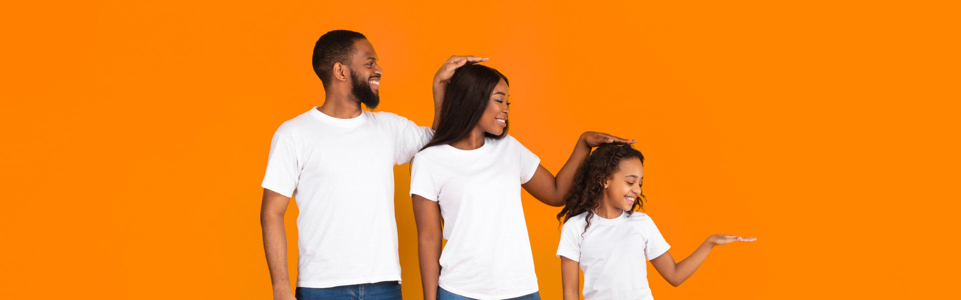 three people wearing white shirt